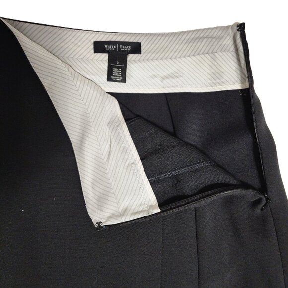 WHBM Tailored Decorative Double Side Buckle & Side Slit Skirt Size 0 - Picture 4 of 7